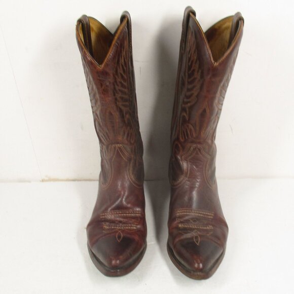 Boulet Boots Vintage Men's Western Cowboy Leather Canada Made Size 9 - Picture 4 of 10